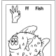 Sign Language Alphabet Free Coloring Pages - Apple to Ice - Letter F