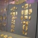 Gold ornaments from the shaft graves at Mycenae, Greece, which must have covered toddlers, probably children of the king.