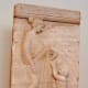 Grave stele, apparently for both mother and child. The woman Mnesagora hold out a dove-- both pet and funerary symbol-- to her infant son. Late 5th c.