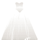 Free Quinceaera dress and shoes clip art