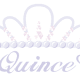 Mis Quince Aos tiara clip art with purple text