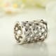 beautiful and intricate antique silver scarf ring