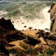 Looking down from the trail along San Francisco Bay