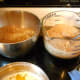 #4- Assemble the baking pan, the melted butter, the pastry, and the chopped nuts ( I have divided my nuts, because, I usually make two batches.