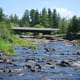 looking upstream toward the bridge
