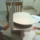 It is important to ensure parts glue-tacked to framework will pull away easily on completion