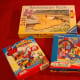 20- to 25-piece interlocking puzzles.