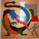Large wood connecting puzzle, dragon.