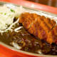 A pork katsu curry. That's the fried cutlet on top.