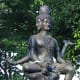 Brahma, the Hindu deity and creator of the universe portrayed with 4 faces and 8 arms