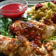 Raspberry sauce with a recipe.