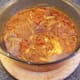 Bhuna chicken legs removed from oven