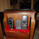 Test fit on the side of the coffee table of the remote control holder