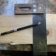 Measuring, marking and cutting the base for the remote control holder