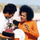 Post the presentation ceremony, Swami and Sachin had quite a long, intimate conversation.