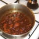 Stewed pork and venison ready to be cooled