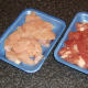 Diced turkey and pork