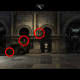 When you leave the room, those three spawn spots are more obvious, but not visible long since he's moving.