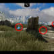 After Siris stops moving, pan right and check these three spots. Notice how camouflaged the key is, even in bright daylight quite close to you.