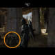 Just as Siris enters, you get a brief glimpse of a treasure bag in front of him (usually), which you can grab if you're quick. The one to its left...