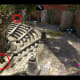 If you missed it during the cutscene, pan right as far as you can and explore that lower righthand corner. Then open the chest, grab the bags in view.