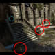 Pan left and right to collect any remaining moneybags sitting on the ends of the staircase bannisters...