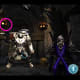 Once Siris stops moving, you can turn around to pick up the two you might've missed. Then click here. Unless it's a potion, it'll be very hard to see.