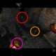 As you enter, reach first for the orange one. You can reach the others by panning after Siris halts, but the one in the brazier is all but invisible.
