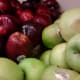 Red and green apples in India