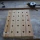 Lay all the pieces out ready for gluing the dowel in place.