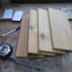 Find suitable scrap wood for making the shelf supports.