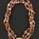 The necklace of three rows of agates from Indus Valley dating back to Harappa and Moenjo Daro from 3500 to 1500 BC