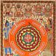 The Ten Mahavidyas,Siva and Sakti, with Serpent Coiled Shri Yantra in Mud Wall Pianting