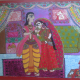 First Night of Bride & Groom in Mud Wall Painting