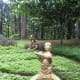 Some sculptures in the garden.