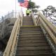 Stairs leading up to the Rock.