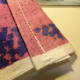 Close up of the one inch corner stitch is thicker.