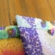 Close up of both folded and not folded yet. See the directions of the straight pins?