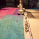 Continue down the side and the bottom of the pillowcase.