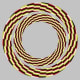 Visual illusion where the rope appears to swirl and move towards you