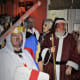 Father Christmas introduces King George to the play