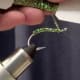 Stop wrapping at the bend back, secure with two thread wraps