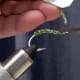 Cut Sparkle Braid, and the secure with several more thread wraps, apply a half-hitch if desired