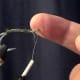 Hold thread in place with a half-hitch