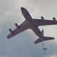 A KC-135 flying over the Washington, DC Mall, June 1991.