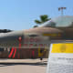 An Israeli F-16, the roundels represent air victories. The triangular marking represents that this aircraft participated in the attack on the Iraqi nuclear reactor.