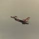 An F-16 of the USAF Thunderbirds in flight.
