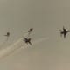 F-16s of the USAF Thunderbirds letting the good times role,