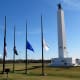 The flags were at half staff due to the passing of President George H.W. Bush at the day of our visit to Freedom Park.