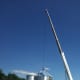 Cranes can be expensive to hire, but are usually fast and efficient.